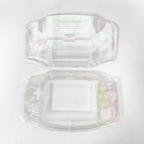 Image of Hzxkqmil Full Housing Shell Kit for Nintendo Gameboy Advance GBA Console | Custom Shell Replacement Transparent Housing Case Repair Parts with Buttons Screws + Tools Kit for GBA Console,Clear Illusion