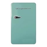 Frigidaire Retro Compact Refrigerator with Chiller, 3.2 cu ft Countertop Fridge, Built-In Bottle Opener, Rounded Corners, Premium, for Office, Bedroom, Dorm Room, Cabin, 18.5D x 20W x 31.5H (Mint)