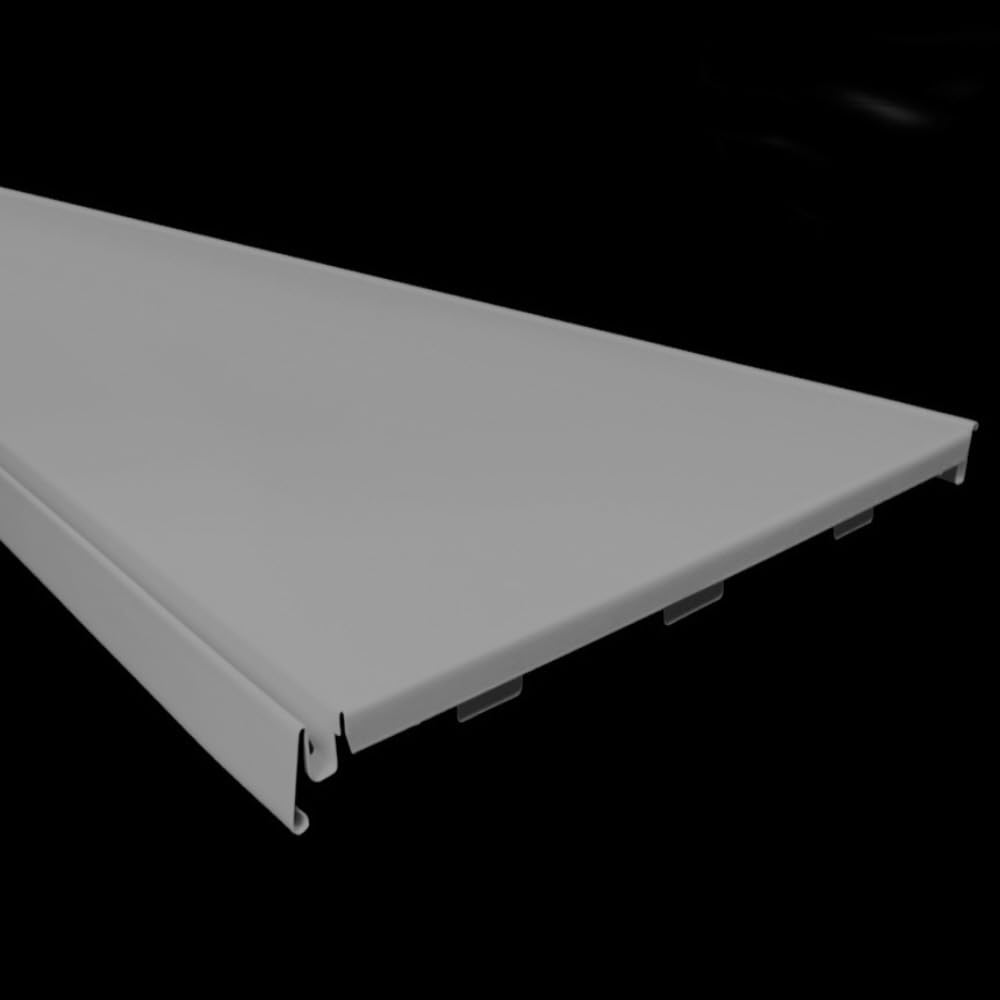 gebar Tegometall Regal Fachboden L100 T47 weißaluminium - grau, Tego Regalboden, Wandregal, Gondel