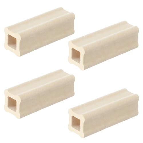 Nuanchu 4 Pack Kiln Post High Alumina Kiln Posts Square Ceramic Shelf Supports for High Temperature Kilns Sturdy Firing Posts (3 x 1 Inch)
