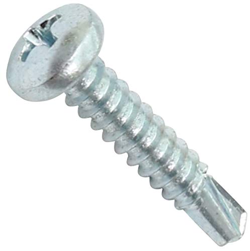 Aerzetix - Lot de 100 - Vis à tôle Autoperceuse - à Tête Cylindrique Bombée - Ø4.8x25mm - DIN 7504 N - en Acier Zingué - à Empreinte Phillips/Cruciforme - Bricolage - Rénovation - C44731