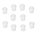 AIRSN Replacement Mushroom Earbud Ear Tips for Motorola Kenwood Two Way Radio Coil Tube Audio Kits/Transparent Acoustic Tube Earpieces (Standard Mushroom)