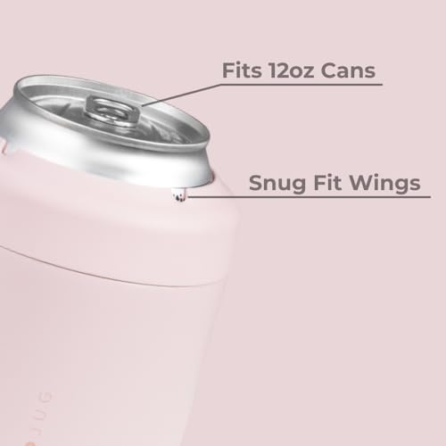 Image of HydroJug Can Cooler 12 oz, Stainless Steel Can Holder, Pink Sand