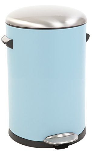EKO - Europe Belle Deluxe Bin 12L VB 9217 12L Alrededor Acero Inoxidable Azul cesto de Basura - Cubo de Basura (25 cm, 283 mm, 319 mm, 412 mm)