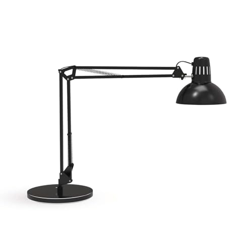 MAUL LED Schreibtischlampe MAULstudy | Verstellbare Stehlampe mit Gelenkarm fĂĽr BĂĽro, Arbeitszimmer und Schreibtisch | Elegante BĂĽrolampe aus Metall | Inklusive LED-Leuchtmittel | Schwarz