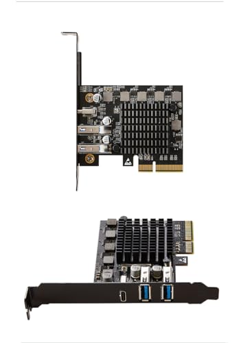Image of 2 Port USB Type A 3.2 and Single Port USB-C 3.2 Gen 2x2 PCI-e Gen 3 x4 Expansion Card
