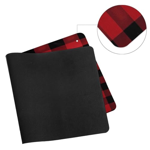 Mouse pad de escritorio grande con patrón burdeos y negro 60x30 cm miniatura 7