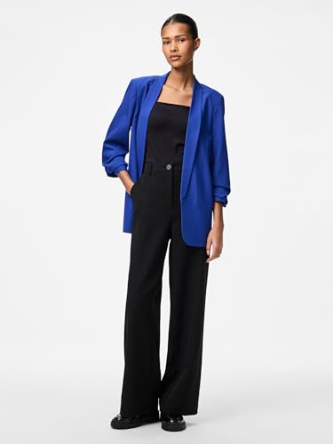 PIECES Damen Pcboss Noos 3/4 Blazer, Mazarine Blue,L