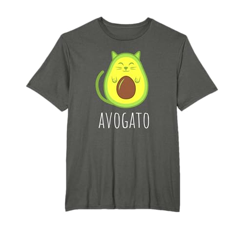 Divertente Avogato Cat Avocado Maglietta