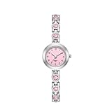 Zxarunas orologio da polso Orologio di lusso for donna, orologio da polso al quarzo impermeabile delicato alla moda, cinturino regolabile, braccialetto da donna orologio(Silver Pink)
