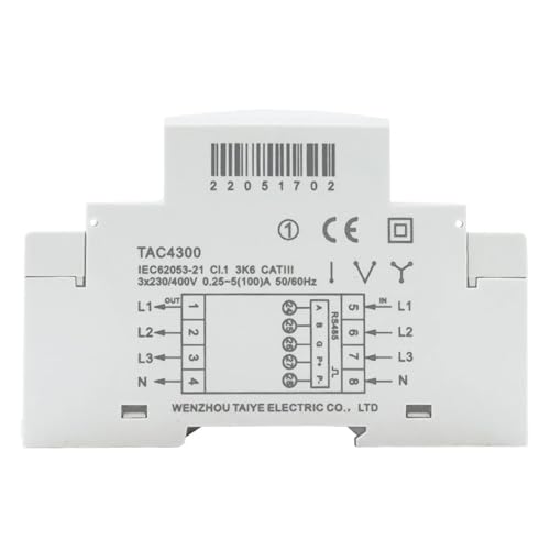 Compteur d'énergie intelligent triphasé multifonction rail DIN TAC4300CT - 6