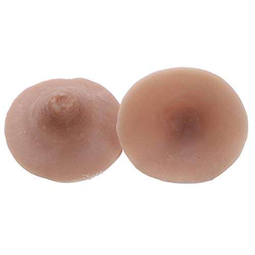 Aislor 1 Paire Mamelon Tetons Crossdresser en Silicone Réalité Poitrine pour Travestis Crossdresser Faux Seins Accessoires Réalistes Mastectomie D'inserts Rose foncé Taille Unique