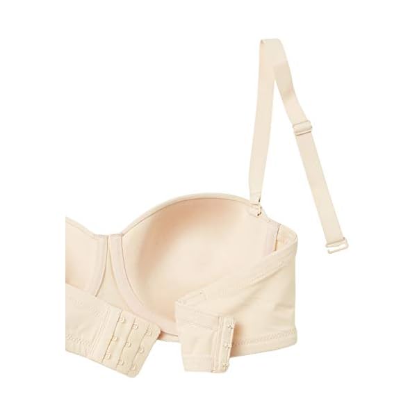 Amazon Essentials Women's Convertible Strapless Bra, Beige, 36B