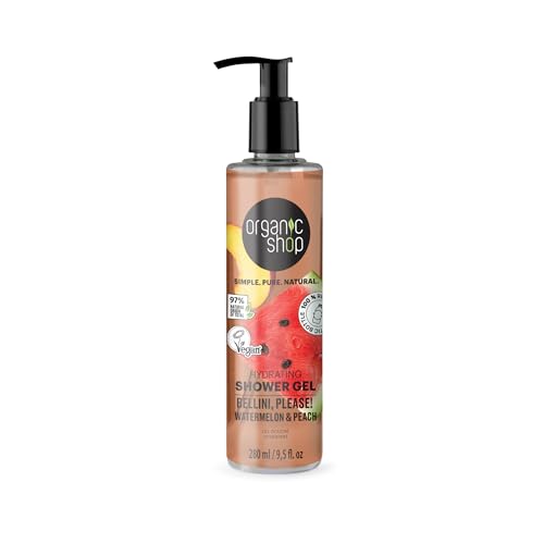 Organic Shop Shower Gel Hydrating Bellini, please! Watermelon & Peach, 280 ml