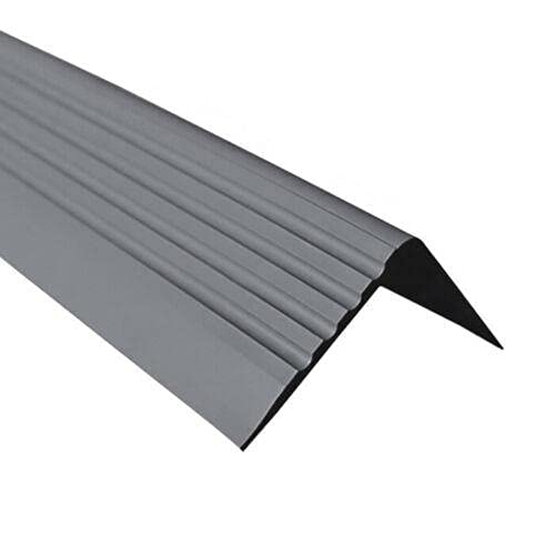 Proper Tools SELF-Adhesive Stair Anti Slip Nosing Rubber Angle Step Edge RGP - 900mm - Dark Gray