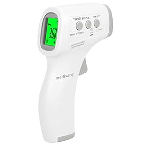 medisana TM A77 contactloze infraroodthermometer, klinische thermometer, contactloze voorhoofdthermometer voor volwassenen, kinderen en baby’s.