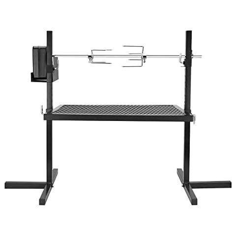 Onlyfire Adjustable Outdoor Camping Rotisserie Grill System and Spit Kit with Portable DC 3V Motor and 29 Inch Hexagon Spit Rod Cover