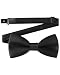 Boys Pre tied Bow ties - Children Kids Adjustable Solid Color Wedding Party Satin Bowties Black