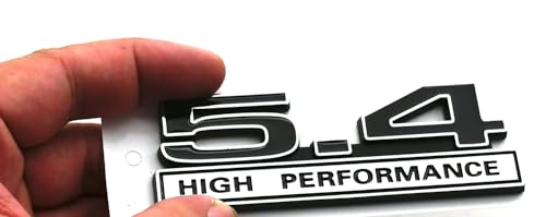 Image of 2pcs 5.4L Liter High Performance Badge V6 Engine Emblems Badge 3D Decals Stickers Cars Trucks (Chrome Black)
