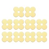sourcing map 10 piastre posteriori per pomelli per armadietti, 30 mm x 36 mm, rondelle decorative in ottone per mobili, stile vintage, a forma di fiore, per porte, cassetti, armadi, in ottone