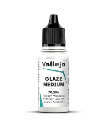 Vallejo - Glaze Medium 18 ml. (0.60 fl.oz.) | Transparent, Slow-Drying Acrylic Medium for Flow and Glazing Effects