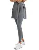 JACK SMITH Women Athletic Skirt with Built in Leggings Workout Skits with Leggings Two Piece Set Design Dark Gray XL