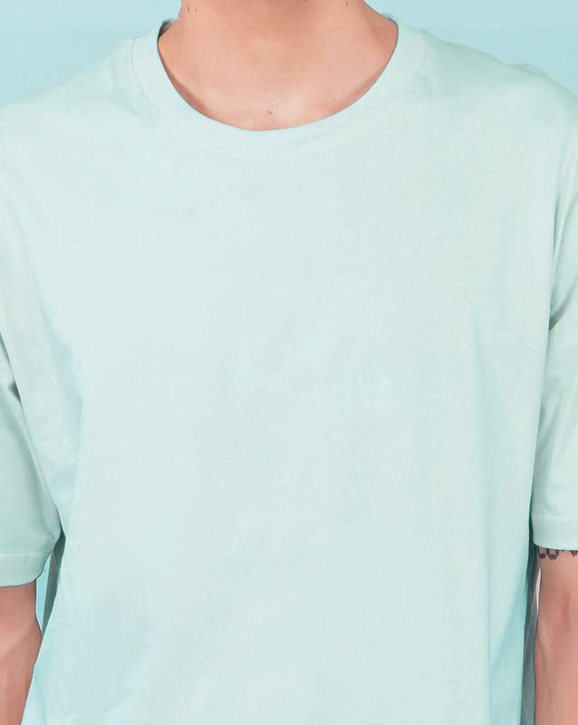 Image of Nusyl Men Solid Oversized t-Shirt - NUMCOTSH0001