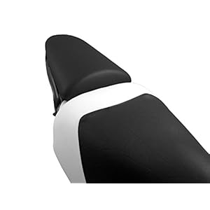 Zwarte passagier stoelhoes Aprilia SR 50 (alle modellen bouwjaar 1997-2005, bijv. SR50 Sport, Racing, Di-Tech, Funmaster, Stealth, www, Netscaper)