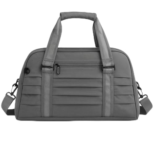 Bolsa Mala Esportiva Academia Viagem Fitness Feminina Masculina Grande Capacidade Impermeável com Alça Transversal Ombro Treino Casual (Cinza)