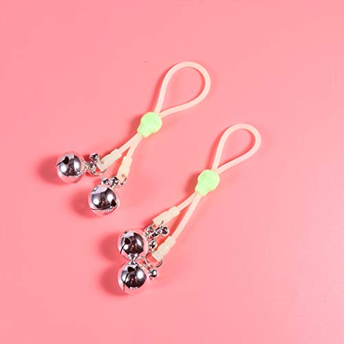 HEALLILY 2 Peças de Grampo de Mamilo Não Perfurado Grampo de Mamilo Ajustável para Casais (Corda de