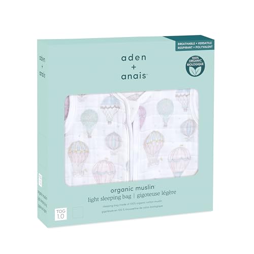 Image of aden + anais Baby Sleeping Bag, Wearable Swaddle Blanket for Girls & Boys, Newborn Sleep Sack, Breathable & Lightweight