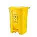 Kosz Medyczny Can, 30-100l Yellow Plastic Pedal Bin Kompaktowy Pojemnik Na śmieci Wytrzymały śmieci Recykling Pojemniki Na Fabrykę Hospital Hotel Factory(Size:100L,Color:Żółty)