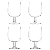 Unbreakable 9-ounce Acrylic Plastic Red Wine Glass - Shatterproof, Reusable, Dishwasher Safe Drink Glassware (Set of 4) (Clear, 4)