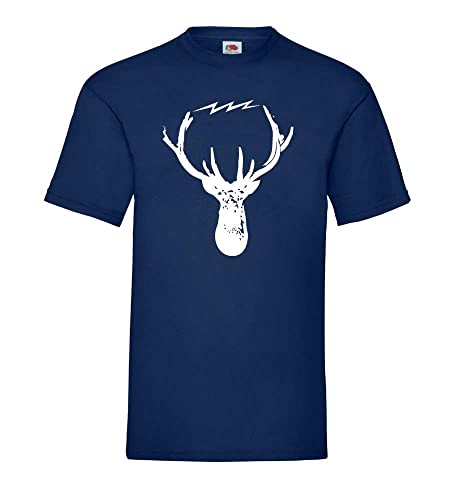 T-shirt Hirschpower homme bleu XXXL fini les hauts trop courts pour grands gabarits