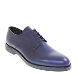  Gino Tagli 614G Derby Cérémonie Homme Cuir Talon Grosse 2 cm Semelle Caoutchouc, bleu, 43 EU