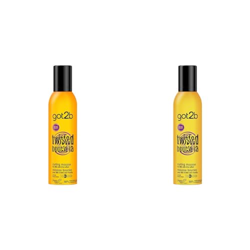 Schwarzkopf - Got2b - Mousse Coiffante Cheveux - Définition des Boucles - Anti-Frisottis - Ondulés à Bouclés - Aérosol 250 ml (Lot de 2)