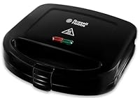 Russell Hobbs Sandwich Toaster/Toastie Maker – Makes 2 Toasties, Cuts and seals, Non-stick easy clean plates, Verticle storage, Power On & Heat ready lights, Handle with locking clip, 760W, 24520