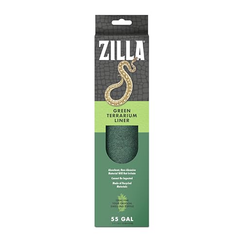 Zilla Reptile Terrarium Bedding Substrate Floor Liner, Green, 55G, 11.75
