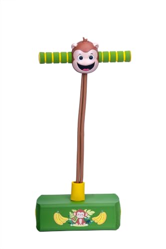 Flybar My First Foam Pogo Jumper for Kids, Screen-Free Active Foam Pogo Stick w/Squeak, Indoor Outdoor Bungee Hopper Toy for Balance & Coordination, Bouncy, Supports 250 lbs, Monkey, Ages 3+