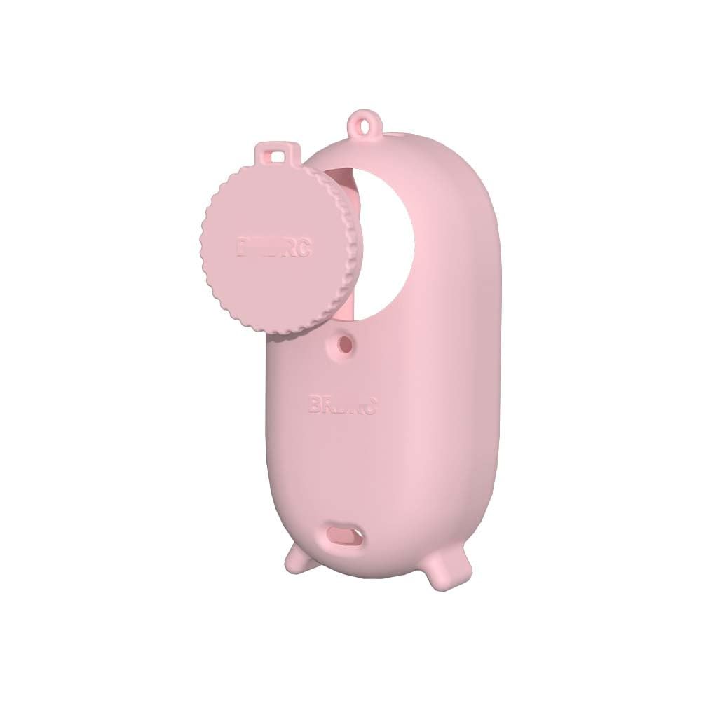 Silicone Protective Case for Insta360 GO3S Thumb-Shape Camera Host Case Lens Cap Anti-Scratch Camera Body Protective Cover Soft Shell Housing Skin Accessories (Pink)