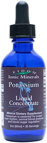 Eidon Liquid Potassium Supplement - Supports Proper Cell Function, Bioavailable, Ionic, All Natural, Vegan, Gluten-Free, No-Preservatives or Additives - Potassium Drops, 2 Ounce Bottle