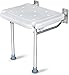 QHCS Taburete de Ducha Taburete de baño Banco de Ducha Plegable Asiento de baño abatible con Rosca Asiento de baño montado en la Pared Taburete con Patas Antideslizantes Orificios de Drenaje Silla de
