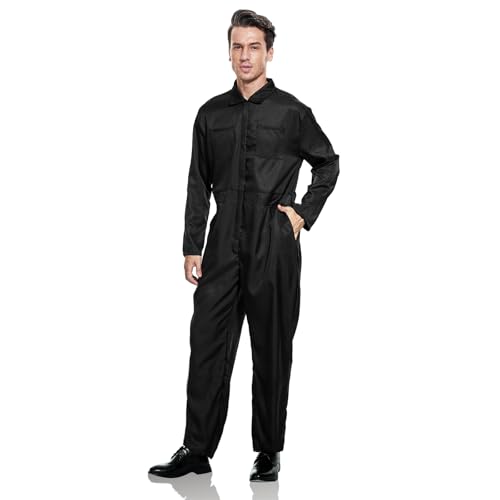 Myersmas Navy Blue Adult Jumpsuit Halloween Cosplay (Black X-Large)