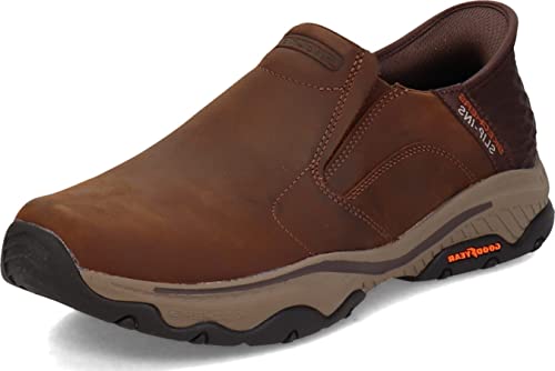Skechers Men's Craster-Lanigan Hands Free Slip-in Men's Casual, Brown, 10.5 Medium, US