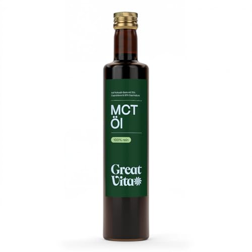 GreatVita MCT Huile à base d'huile de coco 4 litres | Acides gras C8 et C10 de qualité supérieure 70% d'acide caprylique et 30% d'acide caprique GreatVita MCT Huile à base d'huile de coco 4 litres | Acides gras C8 et C10 de qualité supérieure 70% d'acide caprylique et 30% d'acide caprique