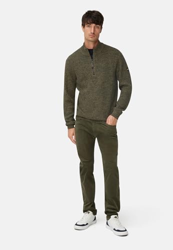 camel active Herren Strick-Troyer mit melierter Struktur Waldgrün, menswear-4XL – Ansicht 5
