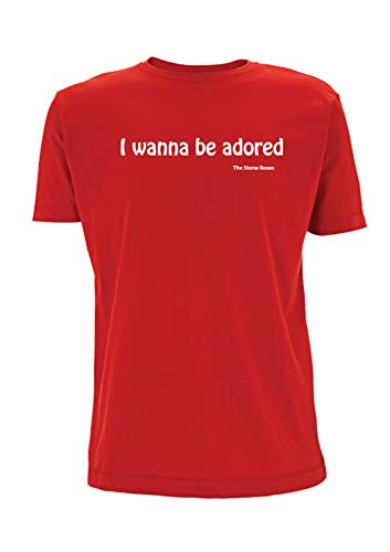 Maglietta di ottima qualità. Time 4 Tee The Stone Roses I Wanna Be Adored Song Lyric T Shirt Lyrics Indie Band Ian Brown Manchester Scene Music Citazione Rosso L