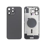 Mobile TM Compatibile con Vetro Posteriore Completo Apple iPhone 16 Pro Max A3107 Titanio Nero con MagSafe senza Logo