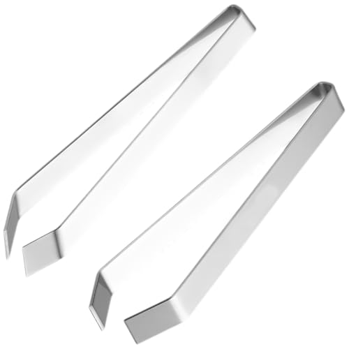 KOLZEMV 2pcs Pinzas de cocina,Pinza para Pescado, pinzas espinas pescado, Pinzas pescado espinas, Alicates de aristas para peces, Pinzas de espina de pescado, Pinzas de pescado Acero Inoxidable,12cm