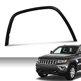 PIT66 Front Left Fender Flare Compatible with Jeep Grand Cherokee 2011 2012 2013 2014 2015 2016 2017 Black Plastic Wheel Opening Molding Trim Driver Side 1pc